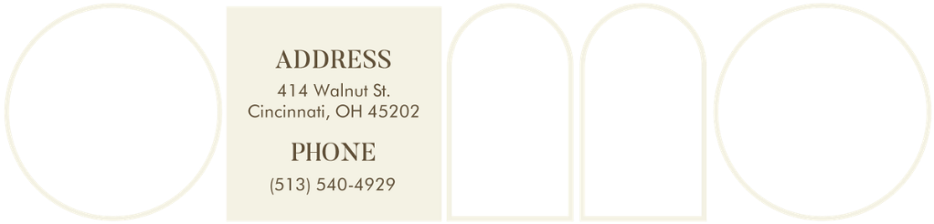 Address for Mercantile is 414 Walnut St. Cincinnati, OH 45202.
